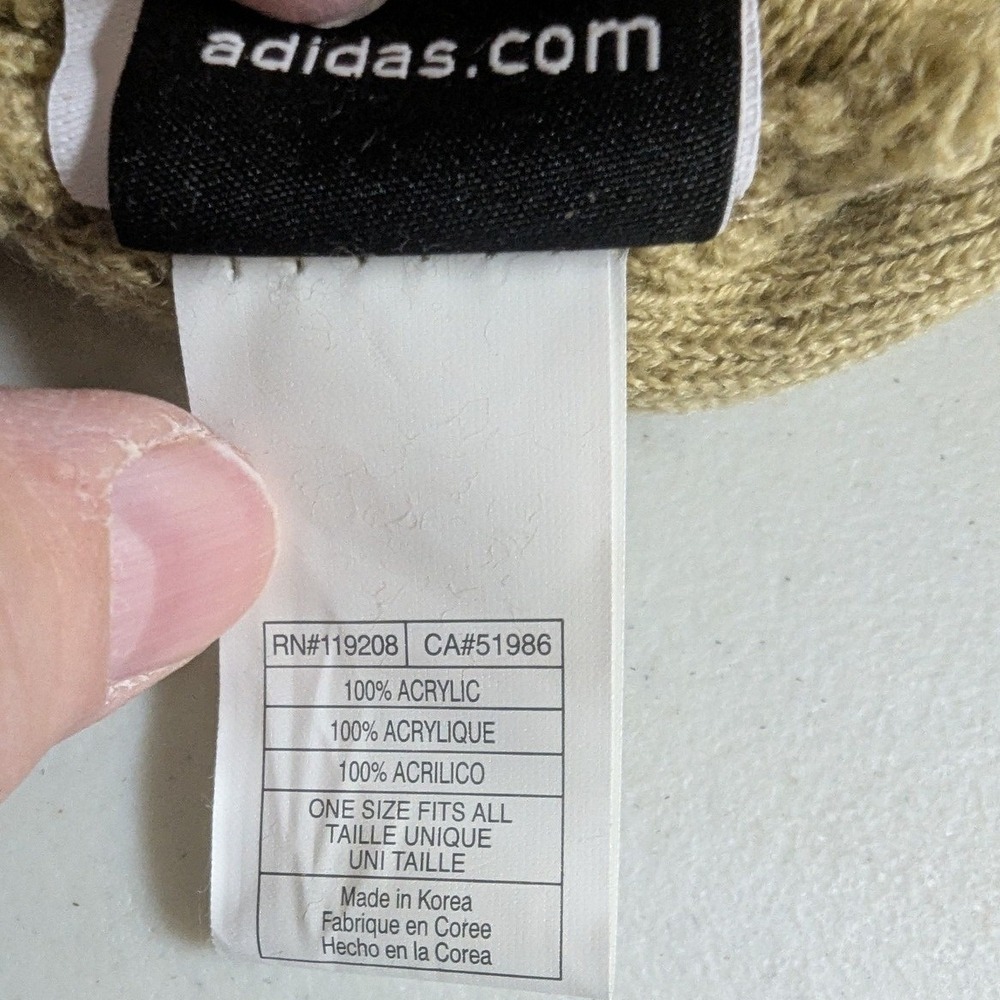 New Orleans Pelicans Adidas Knit Beanie Hat Tan One Size Fits All NBA - Picture 6 of 7